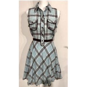 Plaid collared dress